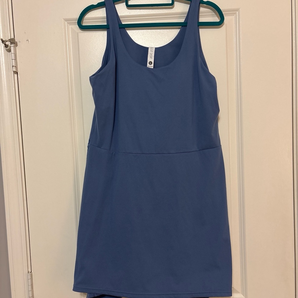 Sleeveless Tennis Dress in Slate Blue